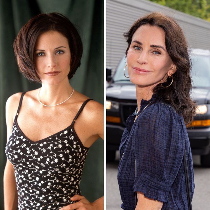 Courteney Cox en 1997 y en 2024