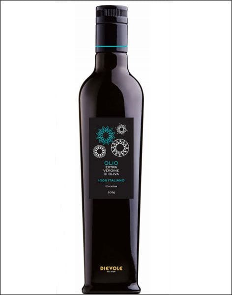 '100% italiano Monocultivar Coratina di Dievole’, el aceite ganador de cuarta edición de los premios ‘Il Magnifico Extra Virgin Olive Oil Awards’.
