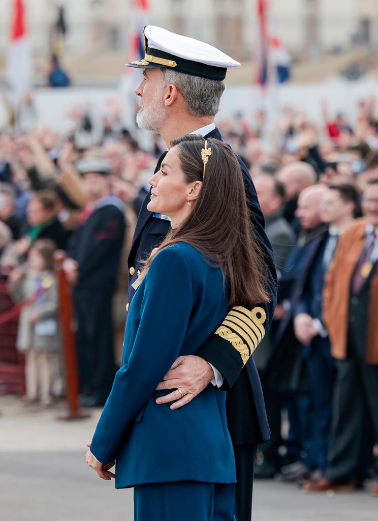 Los Reyes en la salida de Elcano