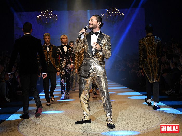 Maluma hace historia al desfilar para Dolce & Gabbana... ¡con sorpresa incluida!