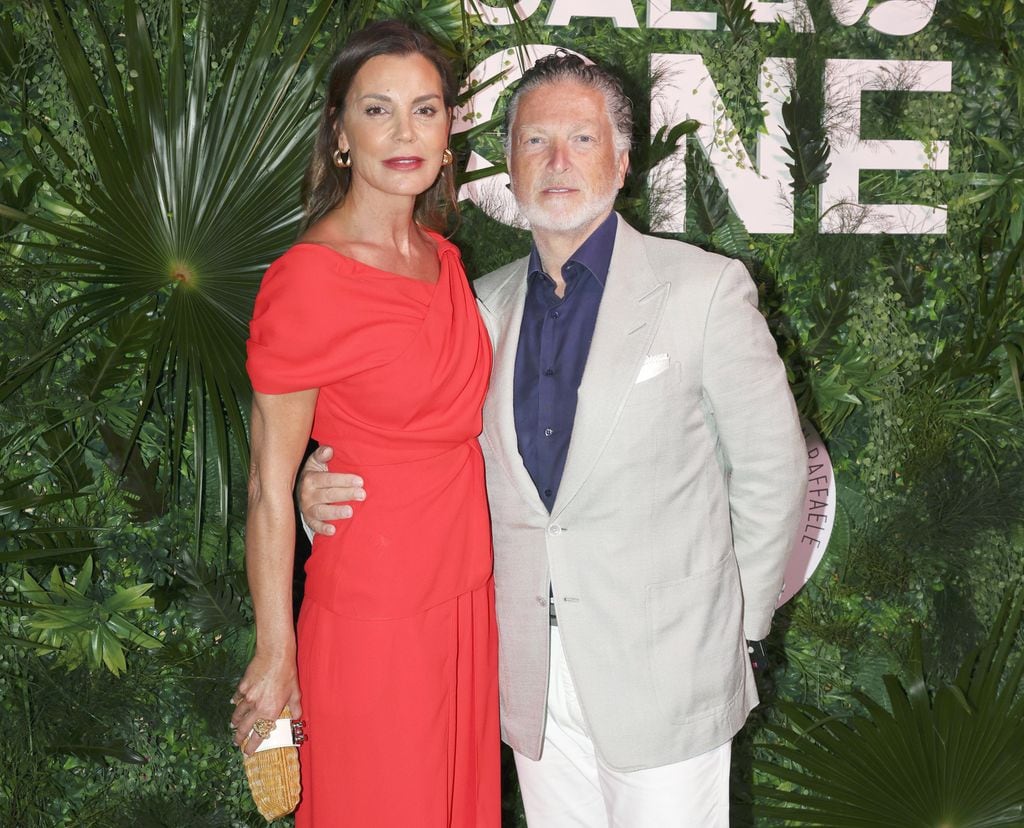 Former model Mar Flores and Elias Sacal at Gala One Saint Barth in Saint Barthelemy on Dec 29, 2023.