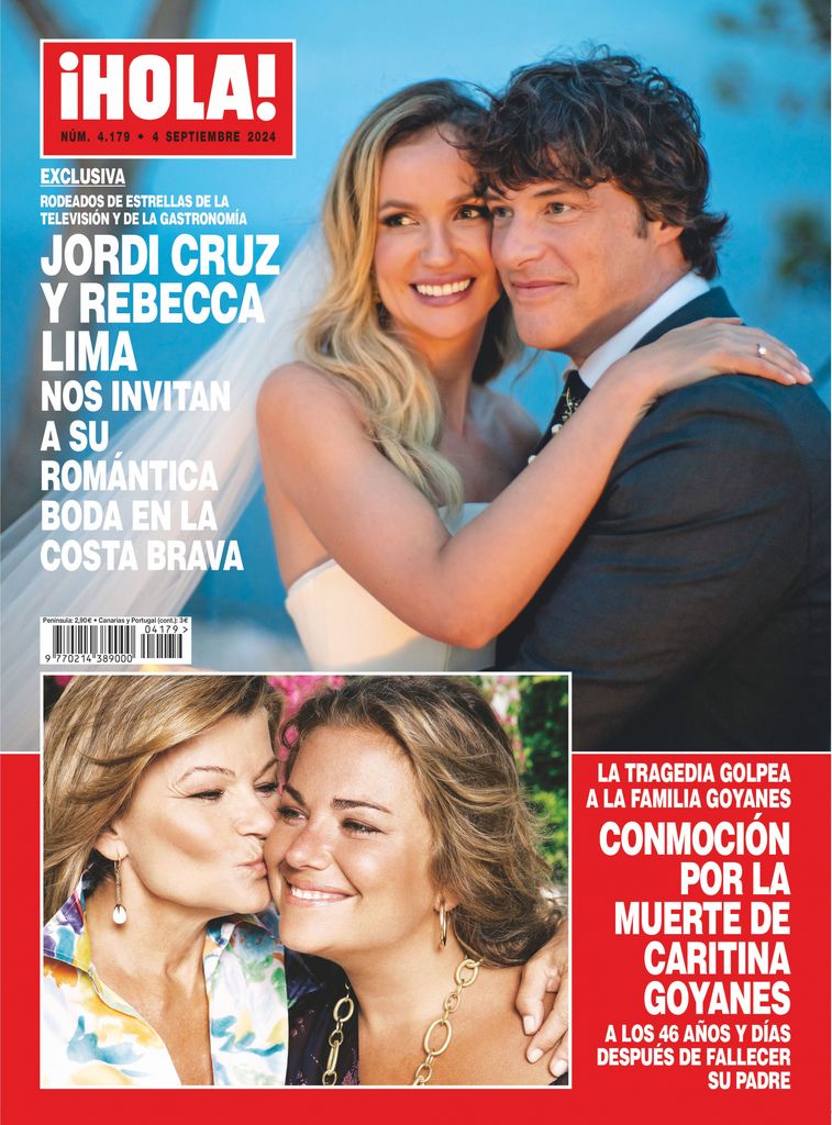 Jordi Cruz y Rebecca Lima el día de su boda en la portada de ¡HOLA!