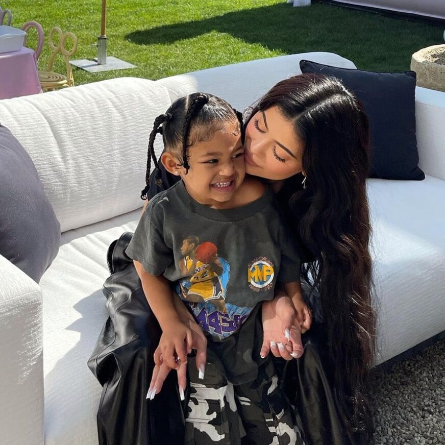 see the sweet moment stormi crashes kylie jenner s first ig video as a mother of two