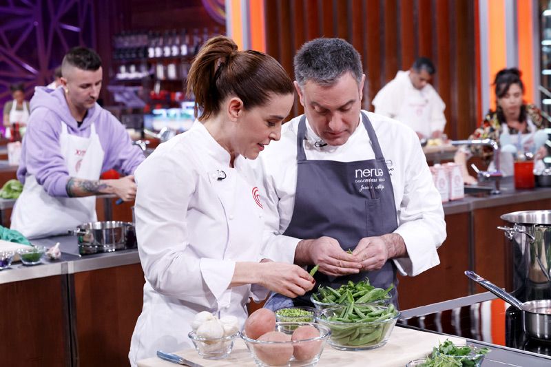 Raquel Sánchez Silva y Josean Alija, en MasterChef