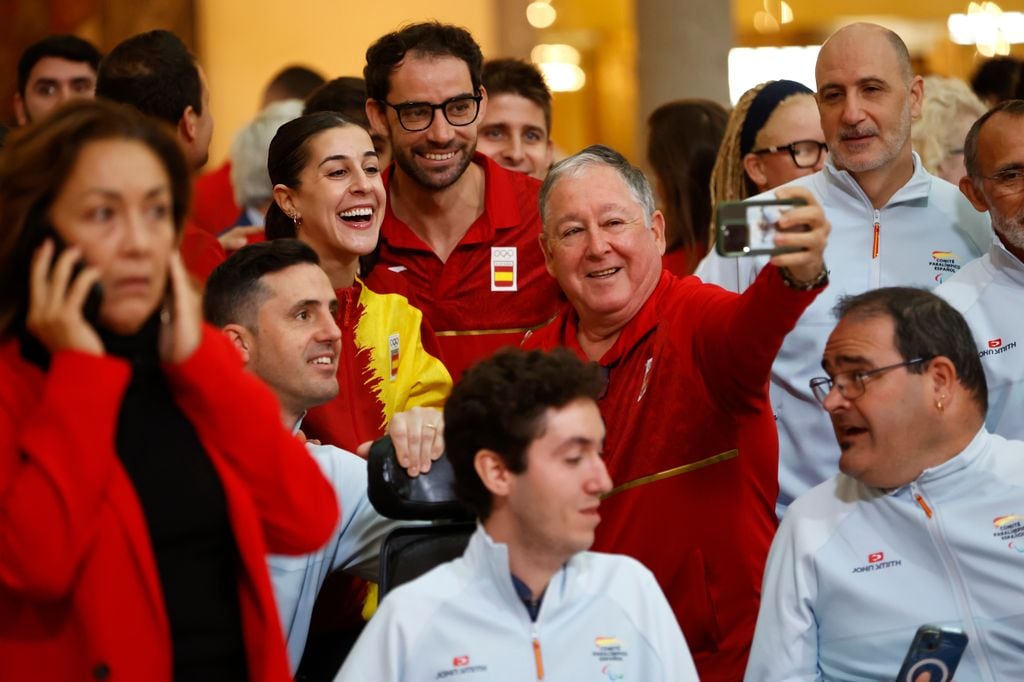 Carolina Marín, en la recepción de los Reyes en el Palacio de El Pardo a los deportistas olímpicos y paralímpicos de París 2024