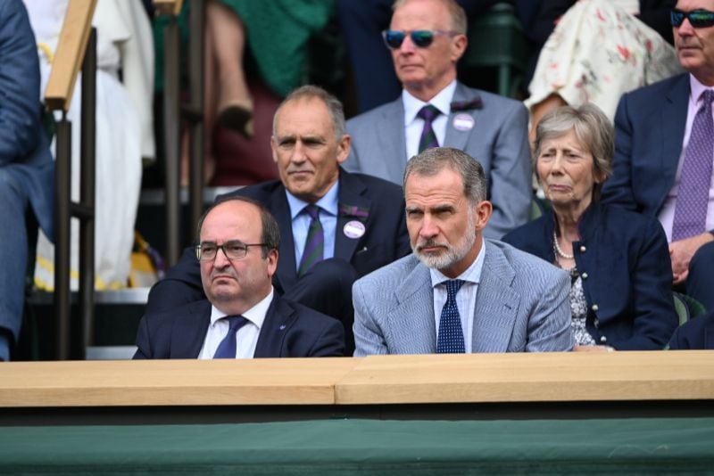 El rey Felipe VI apoyando a Carlos Alcaraz