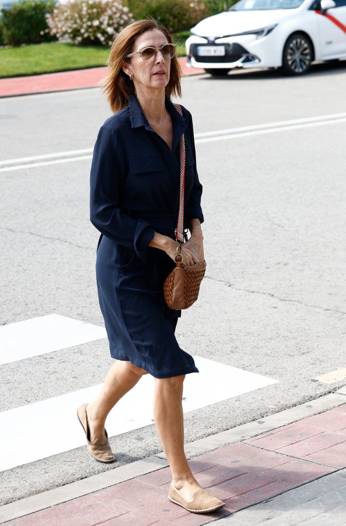 Paloma García Pelayo en el tanatorio de Jimmy Giménez Arnau en Madrid 18 de septiembre de 2024