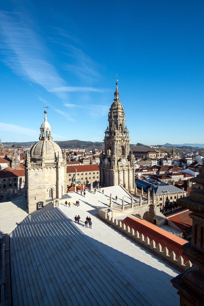 Tejados de la catedral de Santiago de Compostela, a Coruña