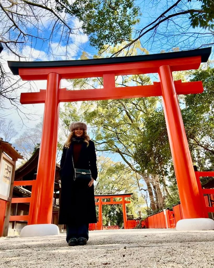 Andrea también compartió pormenores de su visita al Templo de la Plata en Kioto.