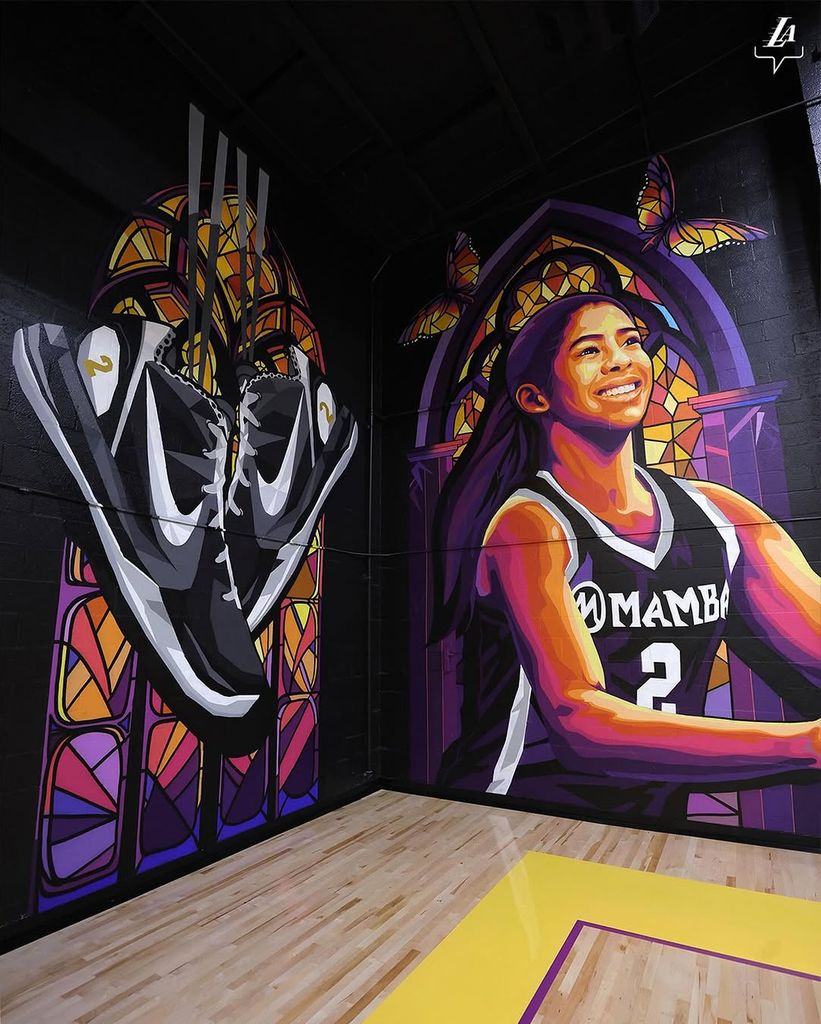 Mural homenaje a la pequeña Gianna Bryant