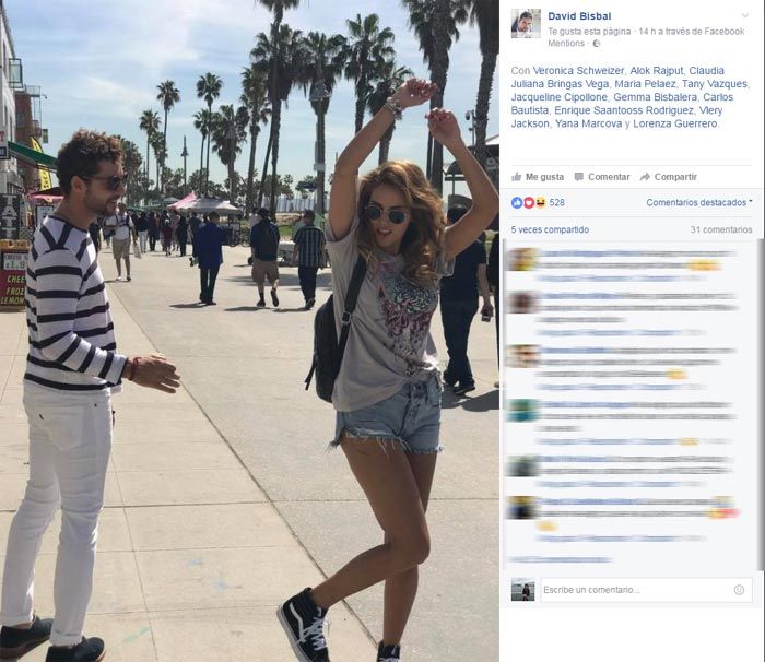 David Bisbal y Rosanna Zanetti en Venice Beach