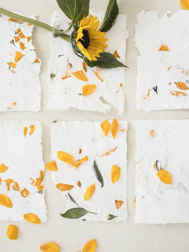 papel artesanal girasoles 1