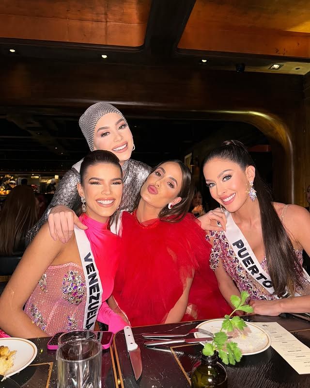 Miss Venezuela, Miss Mexico, Miss Cuba and Miss Puerto Rico in the week of Miss Universe 2024 activities in Mexico City