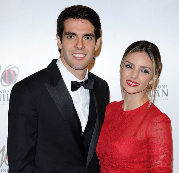 Kaká y su mujer en la gala del décimo aniversario de la Fondazione Milan que se celebró en noviembre de 2013