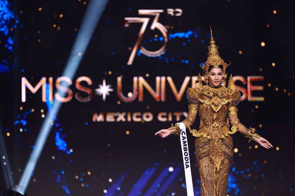 MEXICO CITY, MEXICO - NOVEMBER 14: Miss Cambodia Davin Prasath participates in the The 73rd Miss Universe Competition - Preliminary Competition at Arena Ciudad de Mexico on November 14, 2024 in Mexico City, Mexico. (Photo by Hector Vivas/Getty Images)