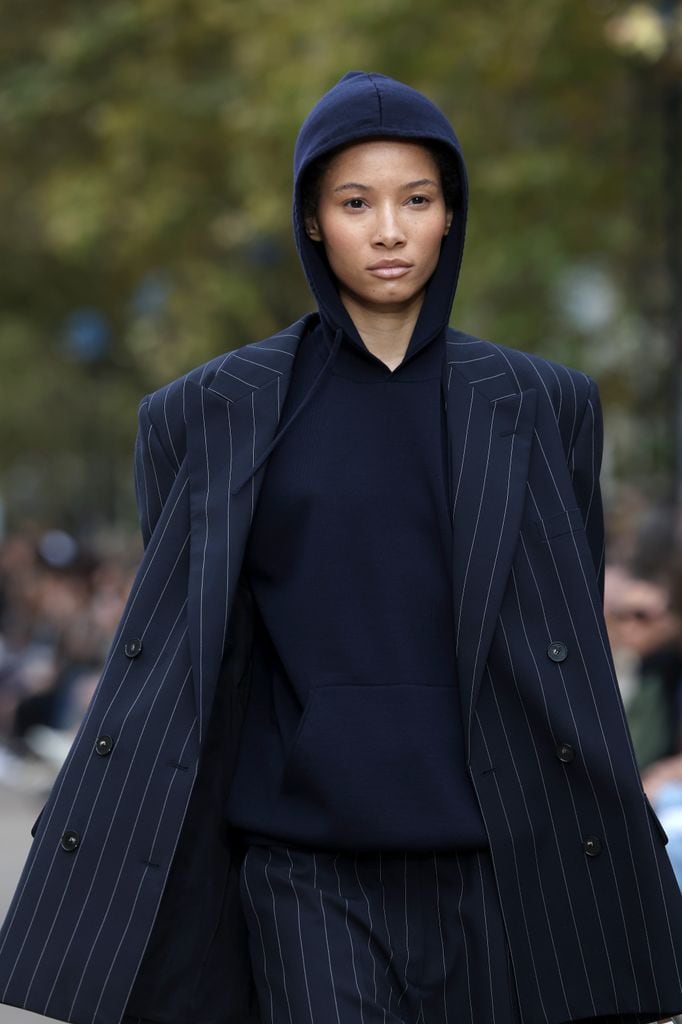 Lineisy Montero Walks The Runway During the Stella McCartney Paris Womenswear Spring-Summer 2025 Show As Part of Paris Fashion Week On Seplant 30, 2024 in Paris, France. (Photo by Pascal Le Segretain/Getty Images)