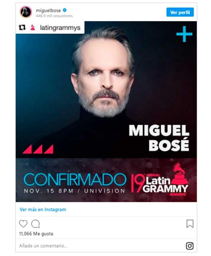 Instagram de Miguel Bosé