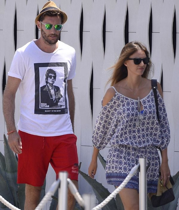 Helen Lindes y Rudy Fernández durante su luna de miel en Ibiza
