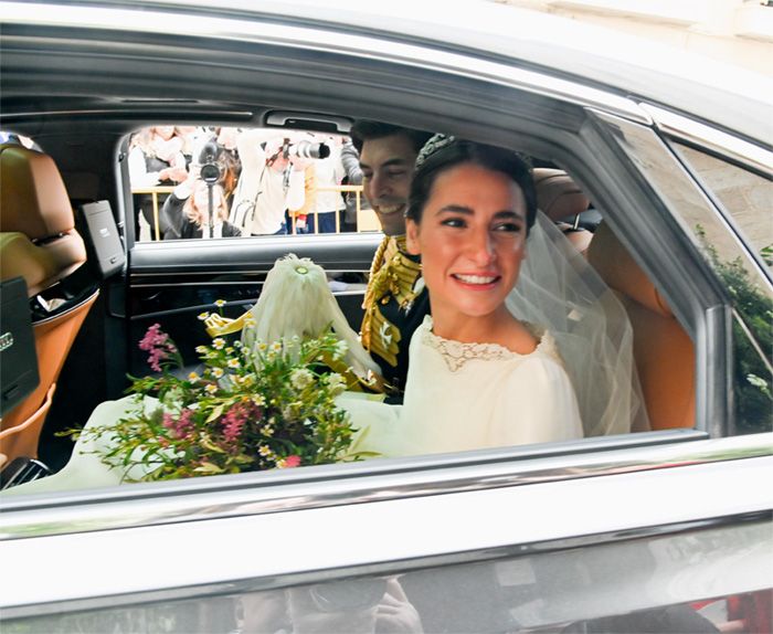 Los novios en su boda