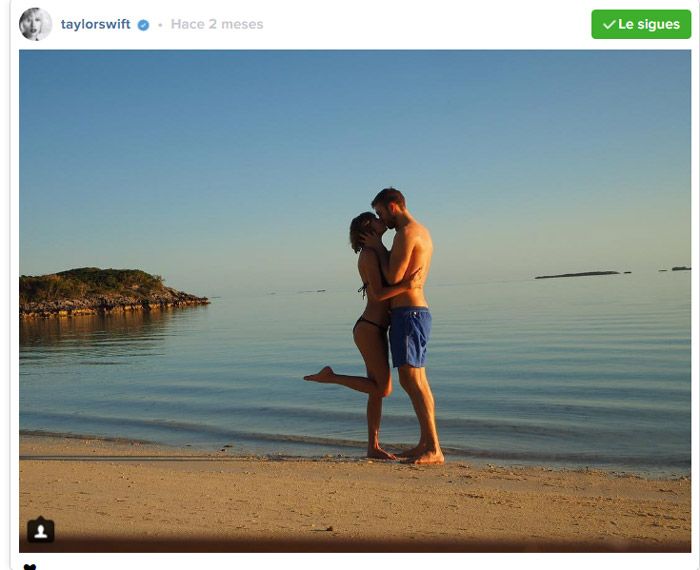 Taylor Swift y Calvin Harris compartieron algunos momentos privados de su escapada a la playa para celebrar su primer aniversario juntos
