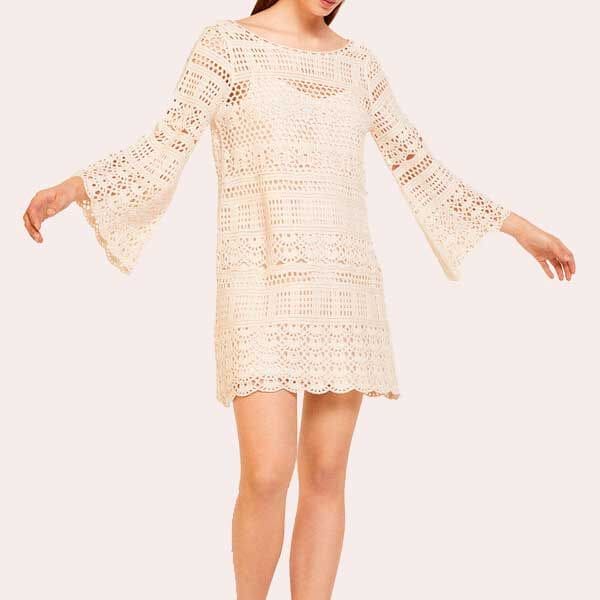 vestido crochet blanco