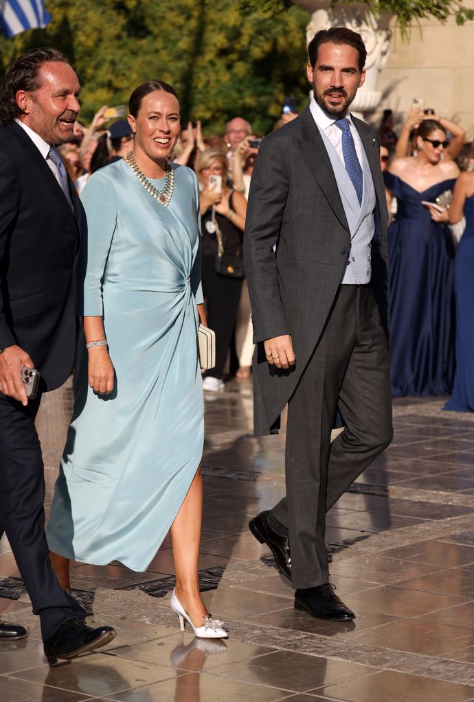 Philippos de Grecia y Nina Flohr con el padre de ella, Thomas Flohr 