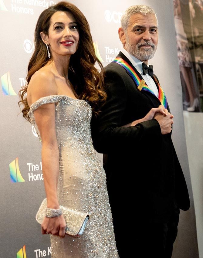 George Clooney Amal Clooney vestido blanco