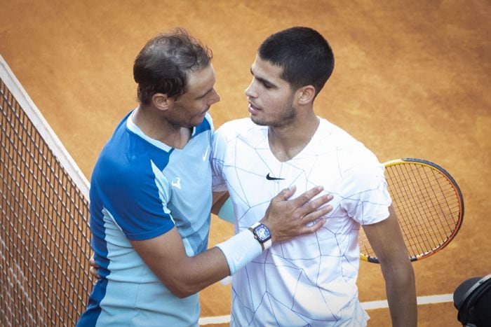 Carlos Alcaraz y Rafa Nadal