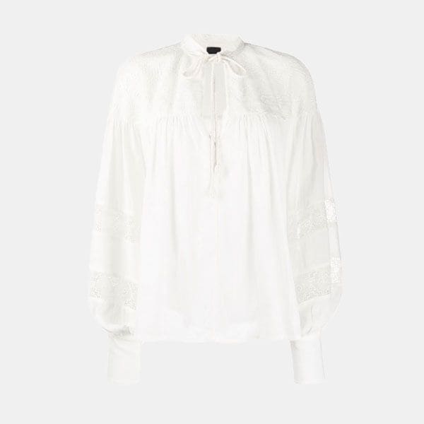 blusa blanca lazo