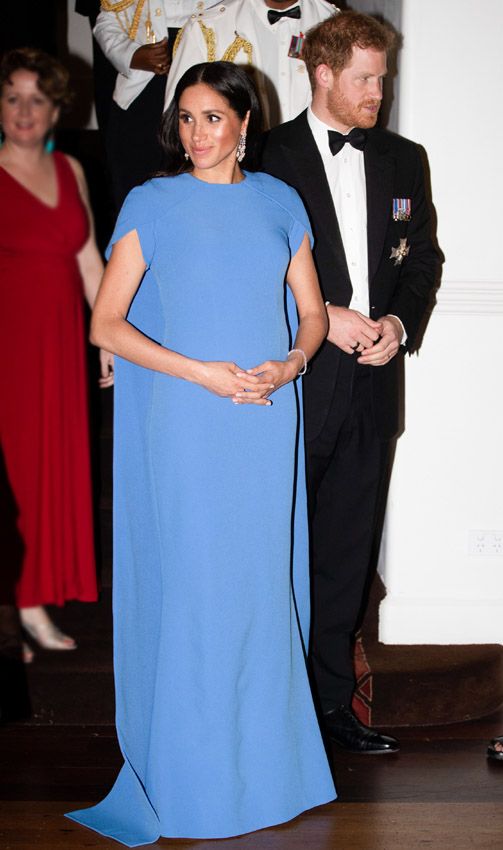 meghan markle vestido azul getty