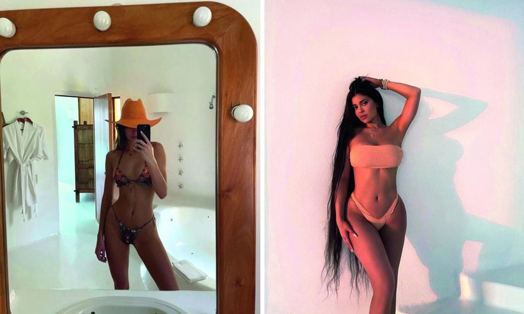 
Kendall (izquierda) y Kylie (derecha) Jenner posando en imágenes que han colgado en sus redes sociales.
