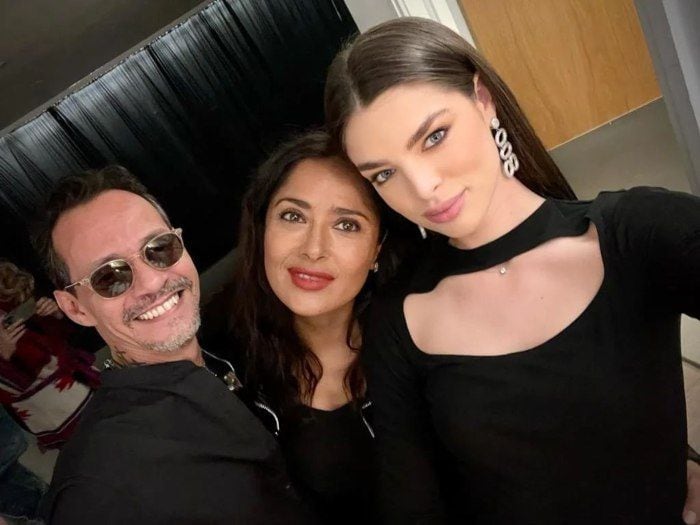 Marc Anthony, Salma Hayek y Nadia Ferreira