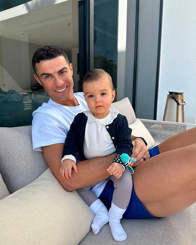 Cristiano Ronaldo felicita a su hija Bella Esmeralda, que cumple un año