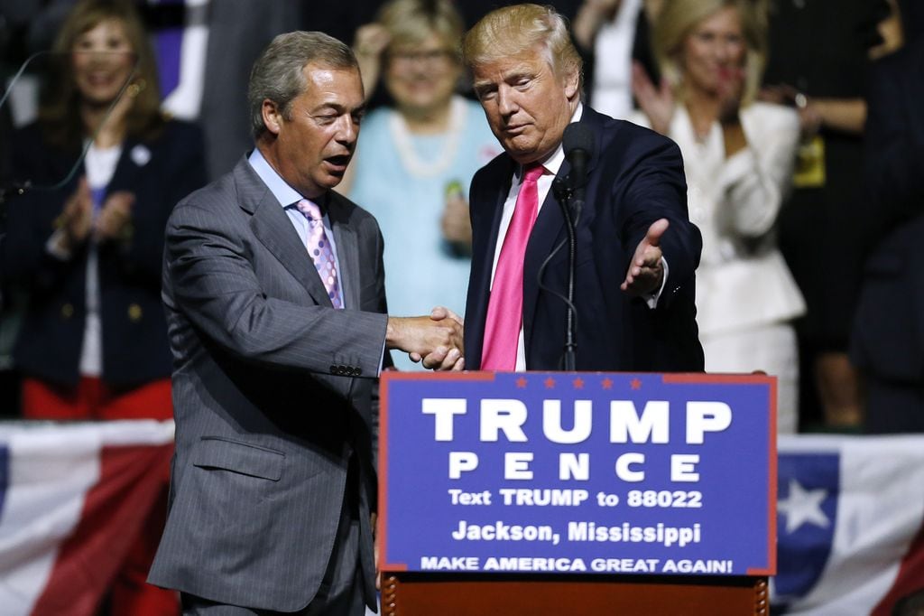 El político británico Nigel Farage con Donald Trump