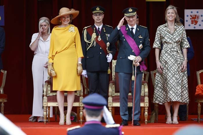 Delphine de Bélgica, de nuevo junto a la familia real en la Fiesta Nacional