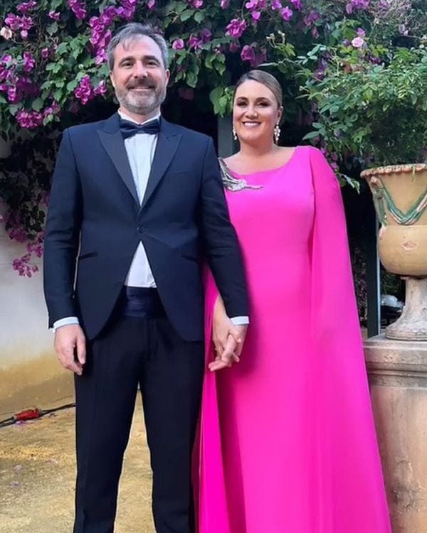 Carlota Corredera de boda con su marido