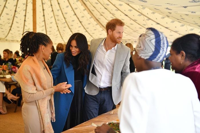 Meghan Markle, Doria Ragland y el príncipe Harry