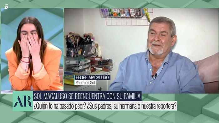 Sol Macaluso junto a su padre Felipe 