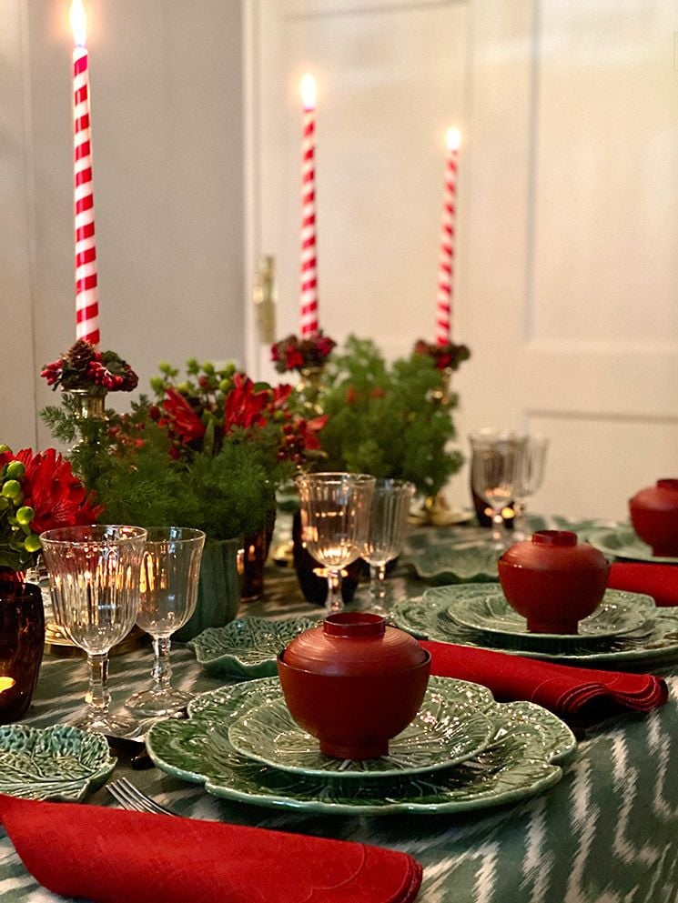 Mesa de Navidad decorada por Beatriz Satrustegui