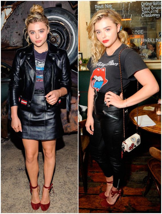 Chloe Moretz camiseta rock band