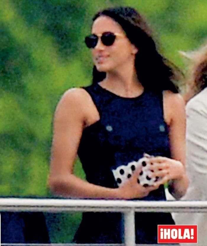 Meghan Markle en el polo con el príncipe Harry