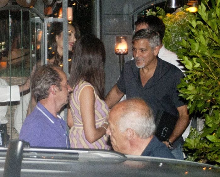 George y Amal Clooney, cena romántica sin niños en su paraíso particular