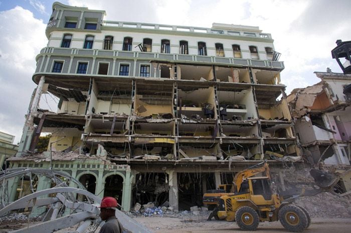 Explosión hotel Saratoga en La Habana 