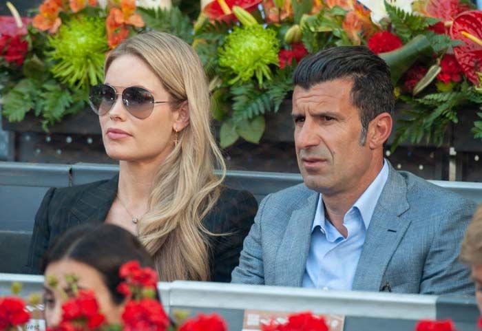 Luis Figo y Helene Svedin