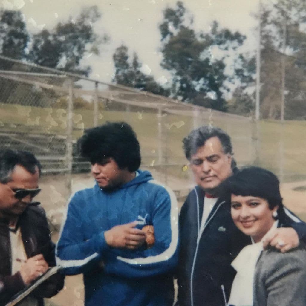 Maria Antonieta Collins junto a Fernando Valenzuela.