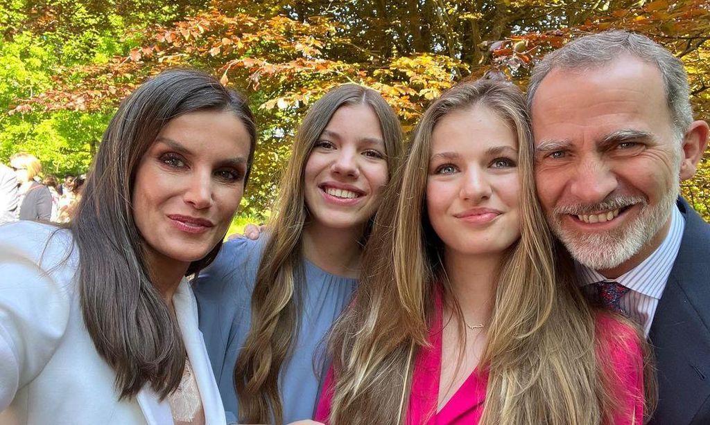 Rey Felipe, reina Letizia, princesa Leonor e infanta Sofía