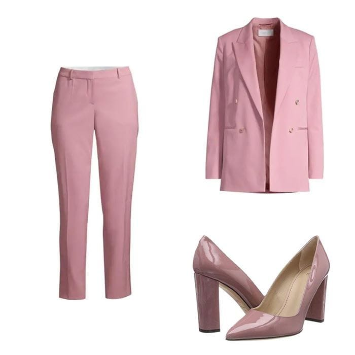 Reina Letizia look traje rosa