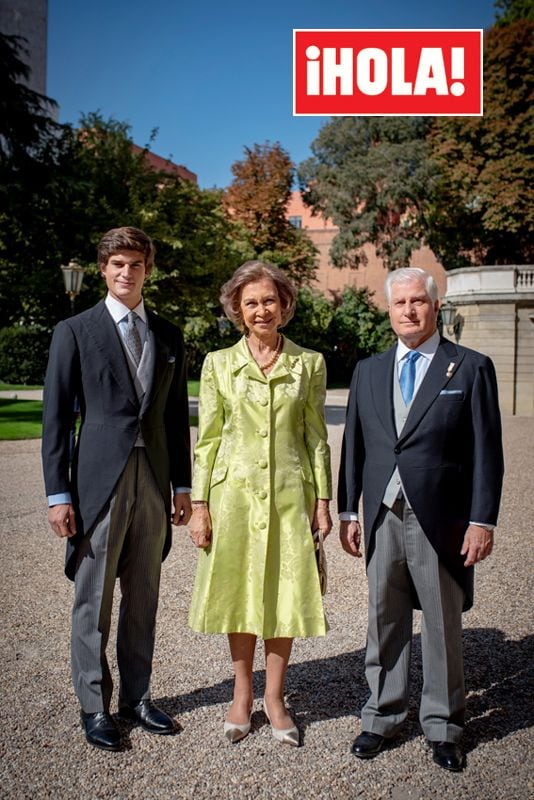 El Conde de Osorno con el Duque de Alba y la reina Sofía