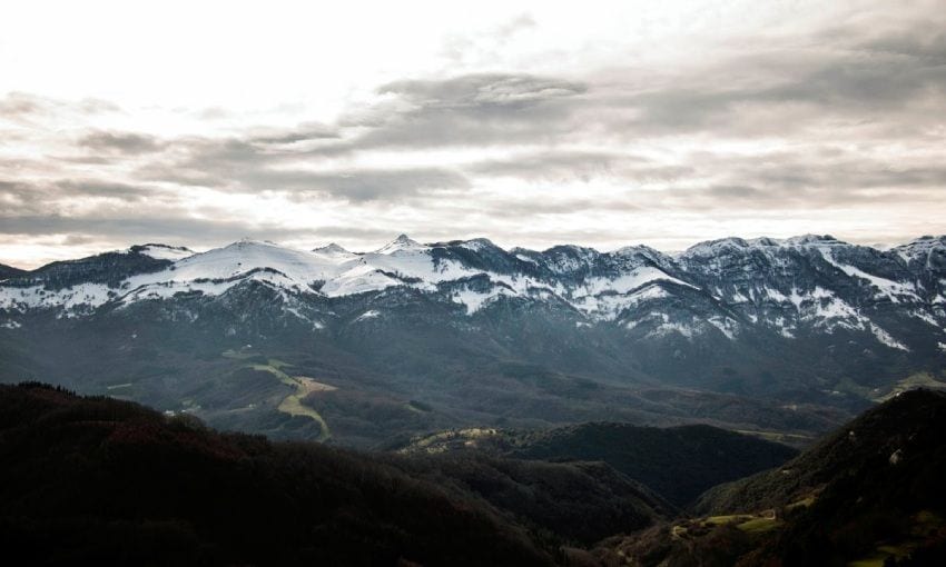 Panorámica del paisaje en el entorno de la villa navarra de Lekunberri.