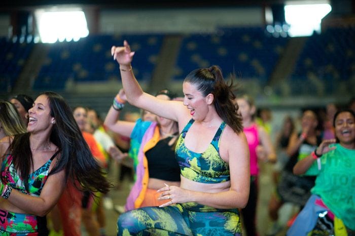 Garbiñe Muguruza practicando Zumba